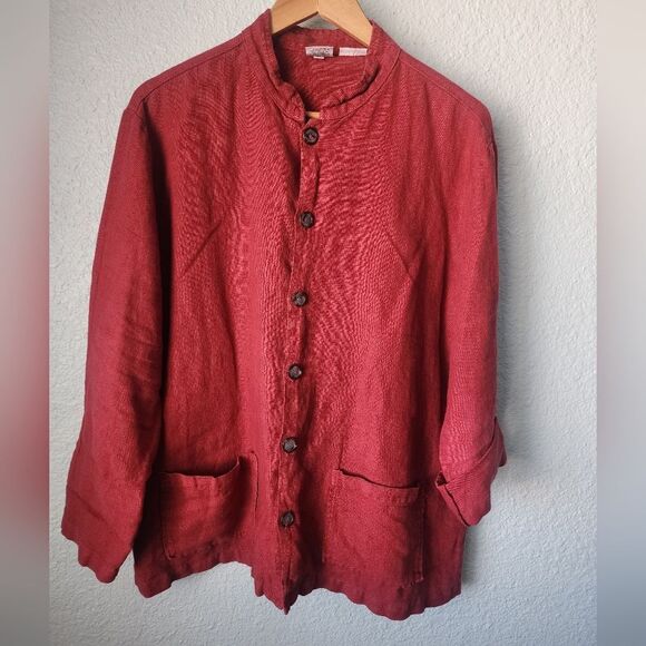 CP SHADES pure Irish linen cardigan jacket size Medium oversized - Picture 1 of 9